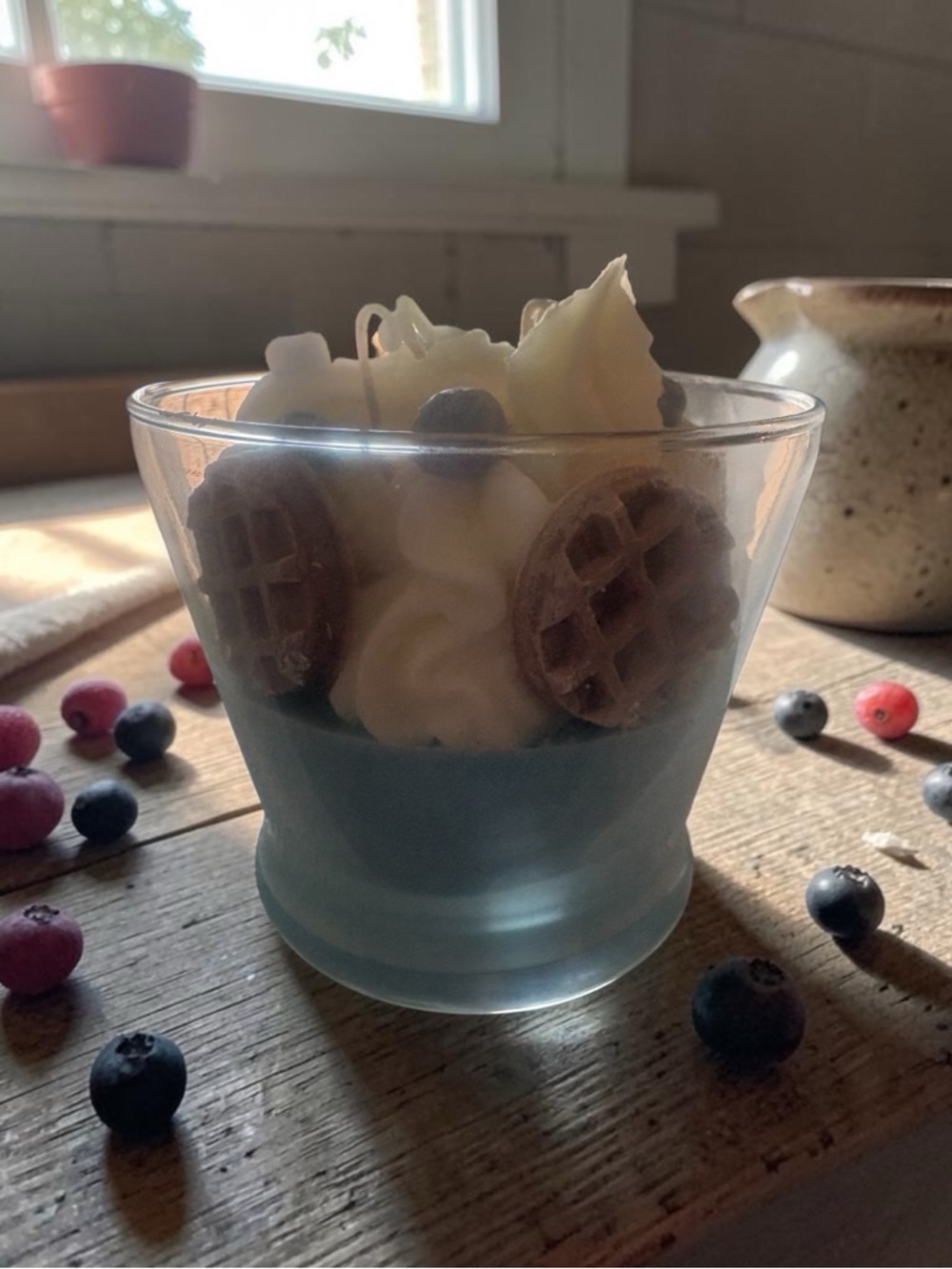 Blueberry Waffle handmade blueberry cheesecake 24 oz  candle NIB